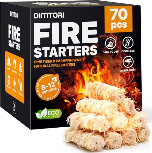 400 pcs Fire Starter - Natural Fire Starters for Campfires, Fire Pit, Pizza Oven, Fireplace, Smoker, BBQ, Pellet Stove & Wood - Fire Starters for Grill, Charcoal Starter in Saudi Arabia