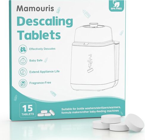 Descaling Tablets 36 Count: for Momcozy Baby Brezza Grownsy Papablic Bottle Washers, Detergent Washing Tablets for All Brands Baby Bottle Washer Machine Warmer Sterilizers Formula Maker in Saudi Arabia