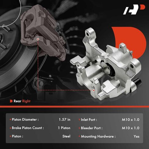 A-Premium Disc Brake Caliper Assembly with Bracket Compatible with Subaru Vehicles - Ascent 2019 2020 2021 2022 2023 - Rear Right Passenger Side in Saudi Arabia