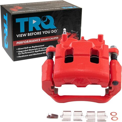 TRQ Performance Front Right Performance Brake Caliper Red Passenger Side Compatible with 2007-2014 Ford Edge 2011-2015 Lincoln MKX in Saudi Arabia