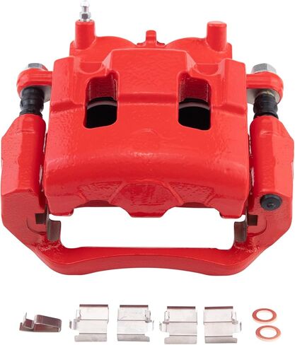 TRQ Performance Front Right Performance Brake Caliper Red Passenger Side Compatible with 2007-2014 Ford Edge 2011-2015 Lincoln MKX in Saudi Arabia