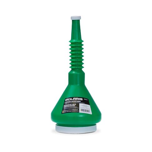 Polaris 1.5 Quart Funnel with Cap, Green - Mess-Free and Controlled Pouring of Automotive Fluids, Oil, Gas - Durable Design for Easy Maintenance, Refills and Precision Pouring, Part 2830574 in Saudi Arabia