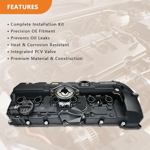 طقم غطاء صمام المحرك مع حشوات متوافقة مع 2006-2013 BMW 128i 328i 528i X3 X5 Z4 323i 125i 130i 525i 530i، L6 2.5L/3.0L لاستبدال 11127552281 in Saudi Arabia