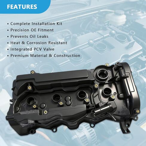 12310RDFA01 غطاء صمام المحرك مع حشية مناسب لـ 2013-2017 Honda Accord 2.4L، 2015-2019 Honda CR-V 2.4L، استبدال 12310-RDF-A01، 12310-5A2-A01 in Saudi Arabia