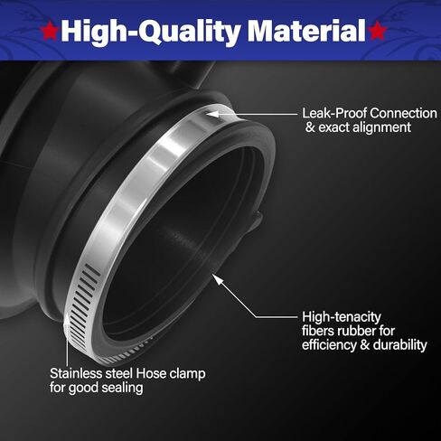 1pc Engine Air Cleaner Intake Hose Tube with Clamps Compatible with Honda Accord 2003-2007 3.0L, Acura TL 2004-2006 3.2L Air Intake Duct Tube Boot Replaces# 696001, 17228RCAA00 in Saudi Arabia