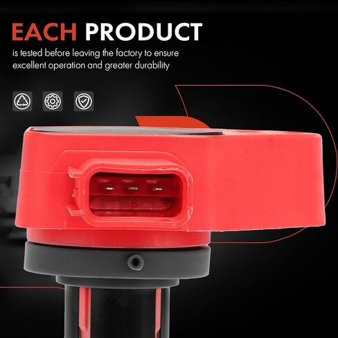 A-Premium (Red) Engine Ignition Coil Pack Compatible with Honda Accord 2000-2003, Odyssey 1999-2010 & Acura TL 1999-2008, RL 2005-2008, CL 2001-2003, 3.0L 3.2L 3.5L, Replace# 30520RCAA01, 6-PC Set in Saudi Arabia