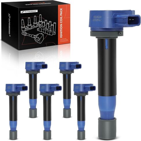 A-Premium (Red) Engine Ignition Coil Pack Compatible with Honda Accord 2000-2003, Odyssey 1999-2010 & Acura TL 1999-2008, RL 2005-2008, CL 2001-2003, 3.0L 3.2L 3.5L, Replace# 30520RCAA01, 6-PC Set in Saudi Arabia
