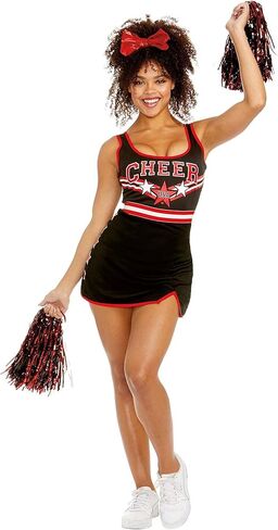 Dreamgirl Adult Cheerleader Costume, Womens Cheer Team USA Halloween Costume in Saudi Arabia