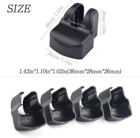 1797 Door Check Lock Cover fit for Toyota Accessories Parts Corolla Camry Highlander Yaris Interior Arm Body Latch Buckle Caps Decals Sticker Decorations Anti Corrosion PPE Plastic Black 4 Pack in Saudi Arabia