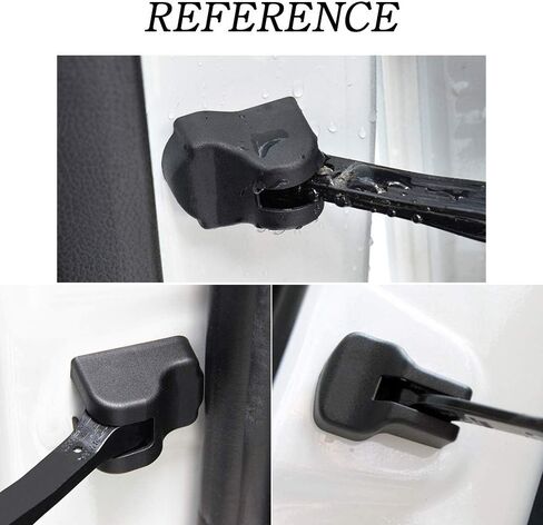 1797 Door Check Lock Cover fit for Toyota Accessories Parts Corolla Camry Highlander Yaris Interior Arm Body Latch Buckle Caps Decals Sticker Decorations Anti Corrosion PPE Plastic Black 4 Pack in Saudi Arabia