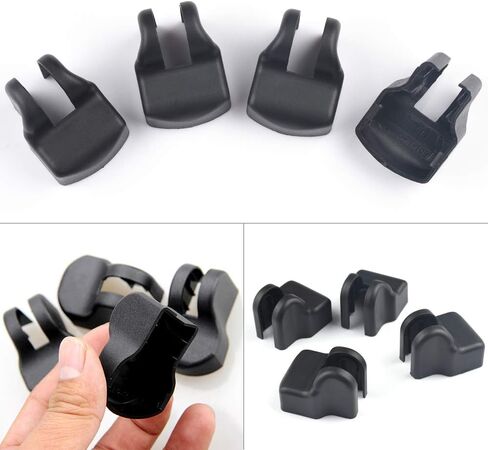 1797 Door Check Lock Cover fit for Toyota Accessories Parts Corolla Camry Highlander Yaris Interior Arm Body Latch Buckle Caps Decals Sticker Decorations Anti Corrosion PPE Plastic Black 4 Pack in Saudi Arabia