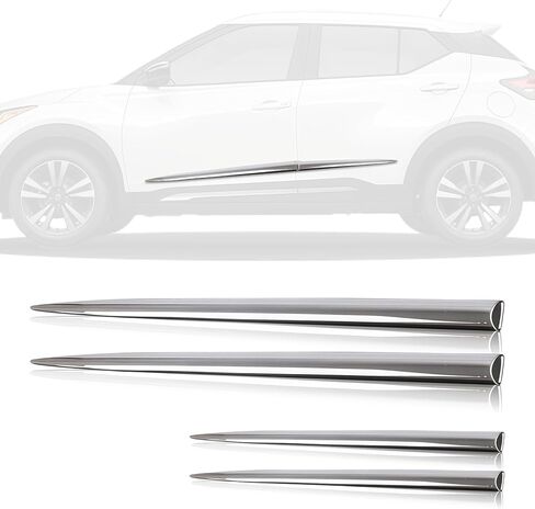 4PCS Body Side Trim, Dent Prevent Car Door Protector, Universal Door Protector Automotive Molding Trim, Prevents Dents Scratches Bright (Silver) in Saudi Arabia