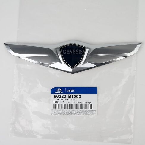 HYUNDAI Genesis Sedan Wing Hood Black Silver Emblem in Saudi Arabia