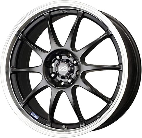 17x7 Enkei J10 (Matte Black w/ Machined Lip) Wheels/Rims 4x100/114.3 (409-770-10BK) in Saudi Arabia