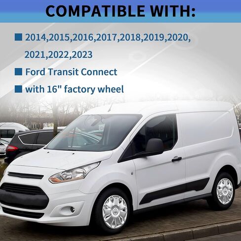 أغطية العجلات/أغطية العجلات 4 قطع فضية مناسبة مباشرة لسيارة Ford Transit Connect 2014-2023 مع عجلة مصنع مقاس 16 بوصة، استبدال # DT11-1130-EB، DT111130EB، DT1Z-1130-C، DT1Z1130C in Saudi Arabia