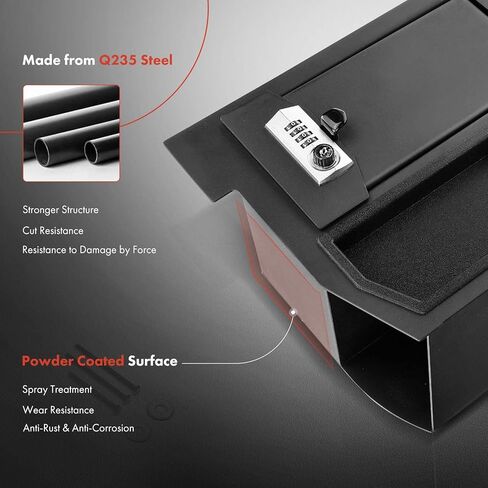 A-Premium Center Console Safe Box Compatible with Toyota Sequoia 2008-2013 Tundra 2007-2013 in Saudi Arabia