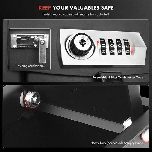 A-Premium Center Console Safe Box Compatible with Toyota Sequoia 2008-2013 Tundra 2007-2013 in Saudi Arabia