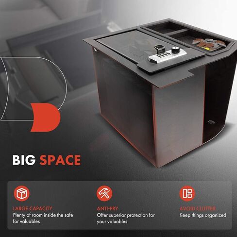 A-Premium Center Console Safe Box Compatible with Toyota Sequoia 2008-2013 Tundra 2007-2013 in Saudi Arabia