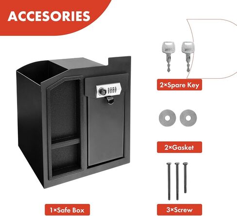 A-Premium Center Console Safe Box Compatible with Toyota Sequoia 2008-2013 Tundra 2007-2013 in Saudi Arabia