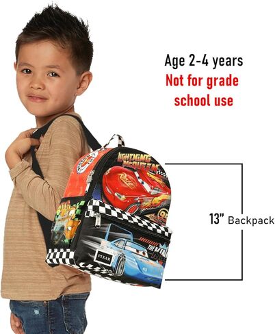 Disney Cars Mini Backpack for Women, Teens, Kids - 13" Lightning McQueen Mini Bag with Front Pocket Plus Water Bottle | Disney Cars Backpack Purse Bundle in Saudi Arabia