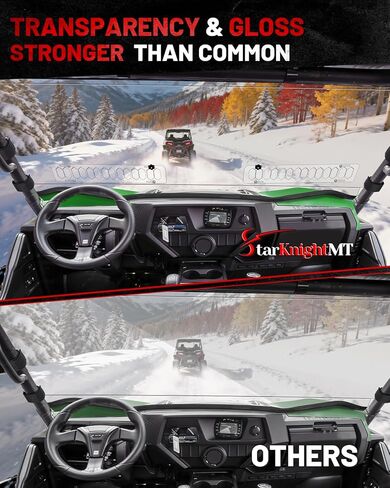 StarknightMT Teryx Full Windshield Scratch-resisatant Vent Compatible with 2016+ KAWASAKI Teryx 800 2/4 Seaters 2021+ Teryx S/S 4 Accessories Clear Front Window Used with Roof in Saudi Arabia
