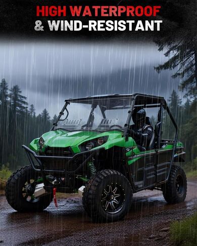 StarknightMT Teryx Full Windshield Scratch-resisatant Vent Compatible with 2016+ KAWASAKI Teryx 800 2/4 Seaters 2021+ Teryx S/S 4 Accessories Clear Front Window Used with Roof in Saudi Arabia
