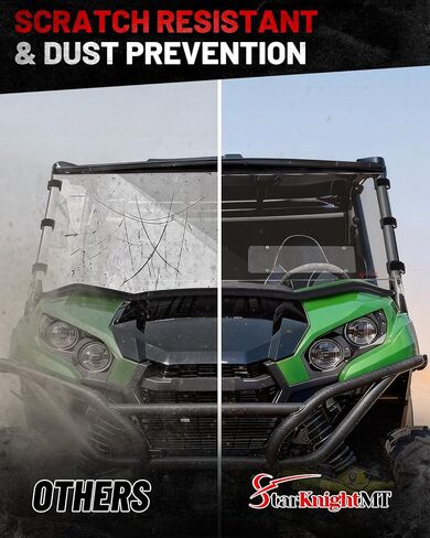 StarknightMT Teryx Full Windshield Scratch-resisatant Vent Compatible with 2016+ KAWASAKI Teryx 800 2/4 Seaters 2021+ Teryx S/S 4 Accessories Clear Front Window Used with Roof in Saudi Arabia