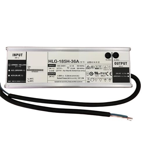 1pcs LED Power Supply HLG-185H-12A HLG-185H-15A HLG-185H-20A HLG-185H-24A HLG-185H-36A HLG-185H-42A HLG-185H-48A(HLG-185H-54A) in Saudi Arabia