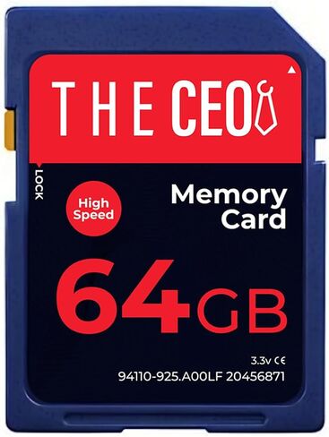 بطاقة ذاكرة الرئيس التنفيذي Ultra SDHC UHS-I 90 ميجابايت/ثانية - بطاقة كاميرا عالية السرعة وموثوقة - الفئة 10 للقراءة/الكتابة السريعة مثالية للفيديو والتصوير الفوتوغرافي عالي الدقة - احصل على بطاقة SD متينة بسعة 64 جيجابايت للتخزين على المدى الطويل in Kuwait