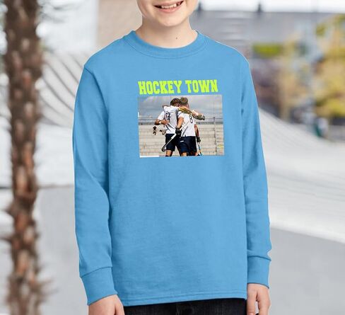 Custom Youth Long Sleeve Shirt Add Your Own Image Photo Text Front Back Side in Saudi Arabia