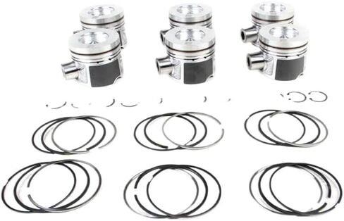 6-Piece Piston Rings Kit with 83.01mm Bore and 30mm Pin Diameter Compatible with A4 A6 A7 A8 Q5 Q7 3.0 TDI Engines – Replaces OEM 059107065DF 059198151N in Saudi Arabia