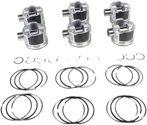 6-Piece Piston Rings Kit with 83.01mm Bore and 30mm Pin Diameter Compatible with A4 A6 A7 A8 Q5 Q7 3.0 TDI Engines – Replaces OEM 059107065DF 059198151N in Saudi Arabia