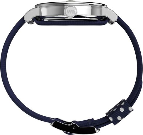 Timex Women's Weekender 40mm Watch - Blue Strap White Dial Silver-Tone Case in Saudi Arabia