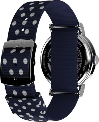 Timex Women's Weekender 40mm Watch - Blue Strap White Dial Silver-Tone Case in Saudi Arabia