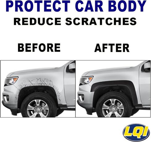 LQI Fender Flares متوافقة مع طرازات Dodge Ram 2500/3500 2010 2011 2012 2013 2014 2015 2016 2017 فقط (لا تناسب طرازات الكابينة المزدوجة والهيكل) ملحقات غطاء العجلة المزخرفة in Kuwait