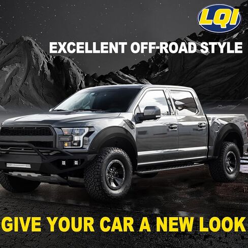 LQI Fender Flares متوافقة مع طرازات Dodge Ram 2500/3500 2010 2011 2012 2013 2014 2015 2016 2017 فقط (لا تناسب طرازات الكابينة المزدوجة والهيكل) ملحقات غطاء العجلة المزخرفة in Kuwait