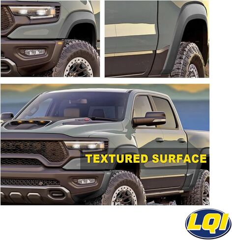 LQI Fender Flares متوافقة مع طرازات Dodge Ram 2500/3500 2010 2011 2012 2013 2014 2015 2016 2017 فقط (لا تناسب طرازات الكابينة المزدوجة والهيكل) ملحقات غطاء العجلة المزخرفة in Kuwait