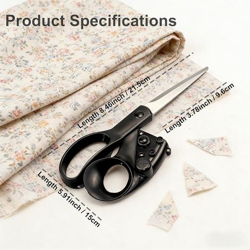 Professional Laser Guided Scissors for Fabric & Paper – Heavy Duty Laser Guide Cutting Tool with Ergonomic Handle for Sewing, Quilting, Crafts, Dressmaking & Kitchen Use, Stainless Steel Blades in Saudi Arabia