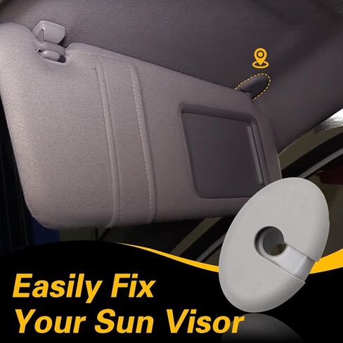 FUSCH Right Sun Visor Mounting Clip Compatible with Toyota Camry Corolla, Gray Passenger Side Visor Mounting Bracket, Sun Visor Repair Clip Bracket, Related Sun Visor(w/o Light)# 74310-33F10-E0 in Saudi Arabia