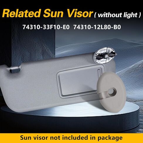 FUSCH Right Sun Visor Mounting Clip Compatible with Toyota Camry Corolla, Gray Passenger Side Visor Mounting Bracket, Sun Visor Repair Clip Bracket, Related Sun Visor(w/o Light)# 74310-33F10-E0 in Saudi Arabia
