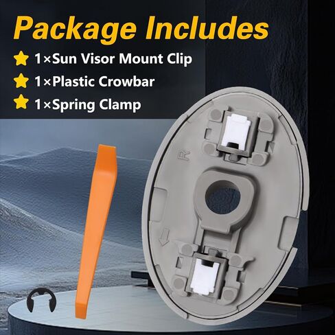 FUSCH Right Sun Visor Mounting Clip Compatible with Toyota Camry Corolla, Gray Passenger Side Visor Mounting Bracket, Sun Visor Repair Clip Bracket, Related Sun Visor(w/o Light)# 74310-33F10-E0 in Saudi Arabia