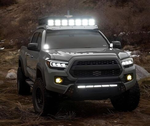 iJDMTOY مصنوع من الفولاذ عالي التحمل على شكل حرف A دعامة تثبيت لإضاءة الخندق متوافقة مع Toyota 2016-2023 Tacoma in Saudi Arabia