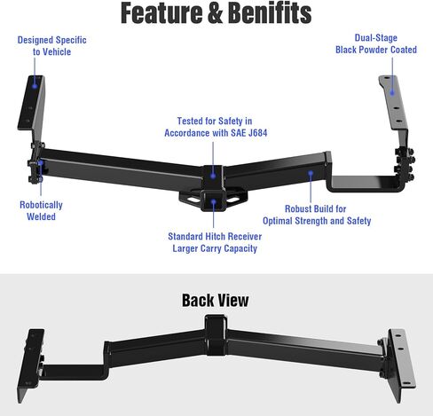 APS Assembly Class 3 Trailer Hitch 2 Inches Receiver Tube Towing Hitch Compatible with Toyota Highlander 2004-2007 in Saudi Arabia