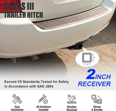 APS Assembly Class 3 Trailer Hitch 2 Inches Receiver Tube Towing Hitch Compatible with Toyota Highlander 2004-2007 in Saudi Arabia