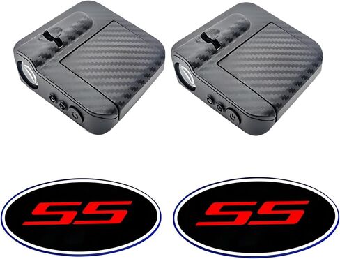 2Pcs for RS Door Projection Welcome Lights Compatible with Equinox Malibu Camaro Traverse Blazer Cruze Trailblazer Trax Sonic Spark Models (red) in Saudi Arabia