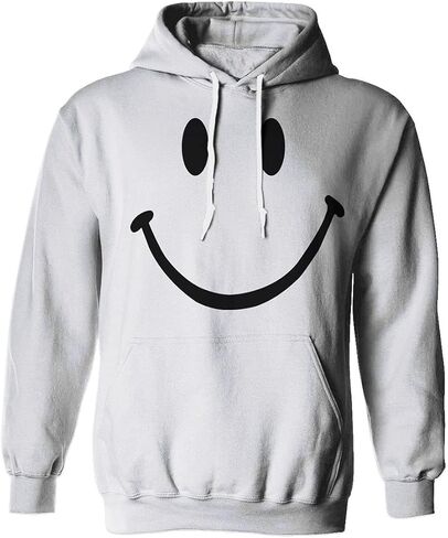 VICES AND VIRTUESS 0357. Cute Graphic Happy Funny Smile Smiling Smiley face Positive Smiley Sweatshirt Pullover Hoodie in Saudi Arabia