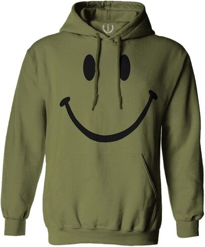 VICES AND VIRTUESS 0357. Cute Graphic Happy Funny Smile Smiling Smiley face Positive Smiley Sweatshirt Pullover Hoodie in Saudi Arabia