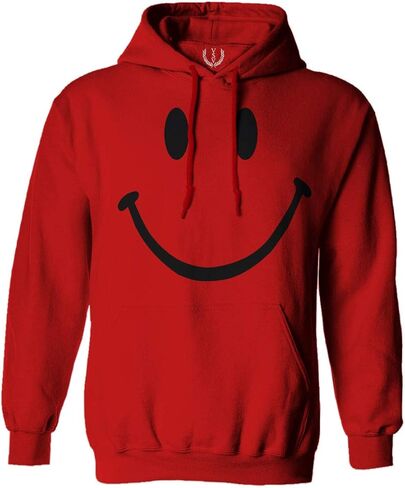 VICES AND VIRTUESS 0357. Cute Graphic Happy Funny Smile Smiling Smiley face Positive Smiley Sweatshirt Pullover Hoodie in Saudi Arabia