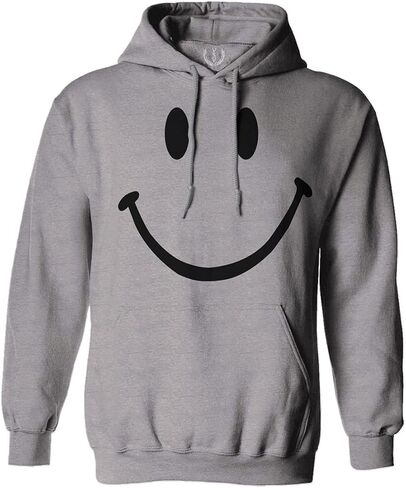 VICES AND VIRTUESS 0357. Cute Graphic Happy Funny Smile Smiling Smiley face Positive Smiley Sweatshirt Pullover Hoodie in Saudi Arabia