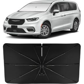 INSAUTO Custom Fit Windshield Sun Shade Umbrella for Dodge RAM 2500 3500 2010-2026, Easy Fold & Store, Comes with Bag, UV & Heat Reflective, Keeps Your Car Cool in Kuwait